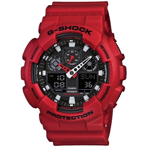 Tudo sobre 'Relógio Masculino Casio G-Shock Ga100b-4a 50mm Vermelho'