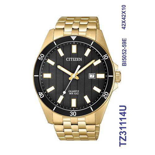 Tamanhos, Medidas e Dimensões do produto Relógio Masculino Citizen TZ31114U Quartz Dourado Preto 42mm Diametro