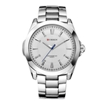 Relógio Masculino Curren Analógico 8109 - Prata e Branco