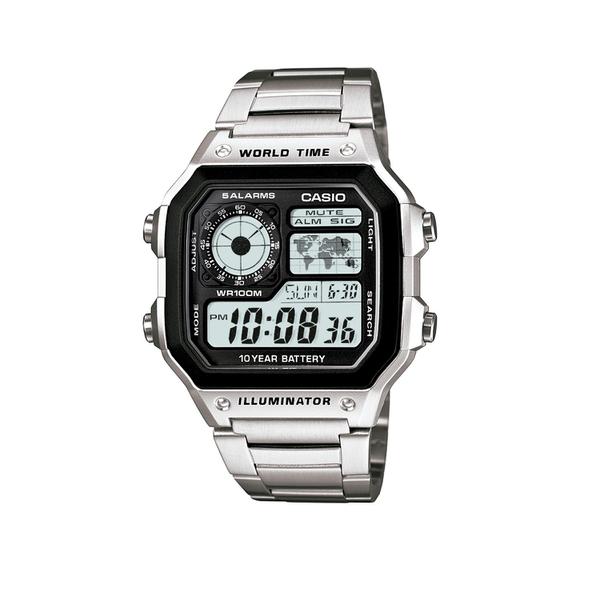 Relógio Masculino Digital Casio Multifunção AE-1200WHD-1AVDF