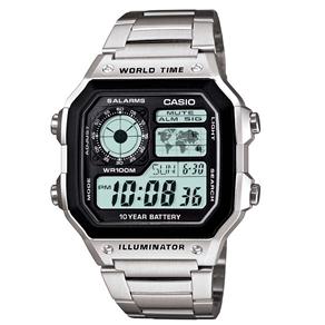 Relógio Masculino Digital Casio Multifunção AE1200WHD1AVDF - Prata
