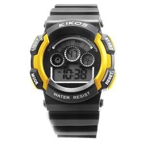 Relógio Masculino Digital Kikos RK01 - Preto e Amarelo