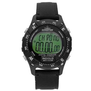 Relógio Masculino Digital Timex Men Compass Canvas Strap Expedition Watch TI49686/N – Preto
