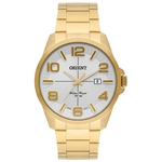Relógio Masculino Dourado Orient Com Data Grande