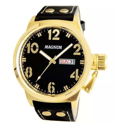 Relógio Masculino Magnum Analógico MA32783U - Dourado/Preto