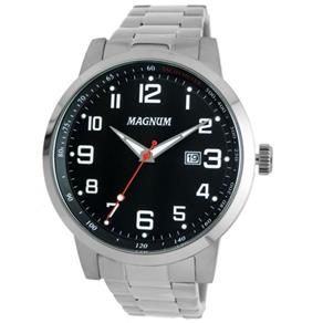 Relógio Masculino Magnum Pulseira Prata Aco Inox Ma32925t