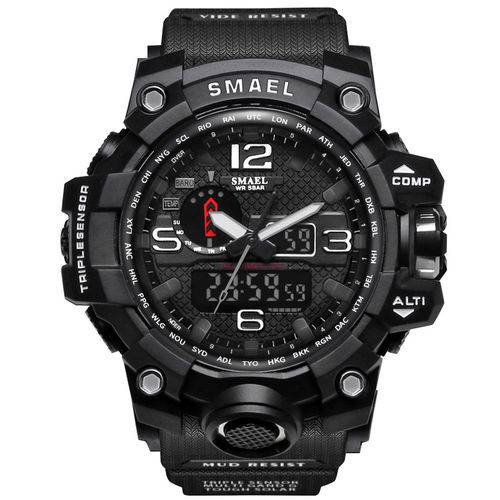 Relógio Masculino Militar G-Shock Smael 1545 Prova Agua Black