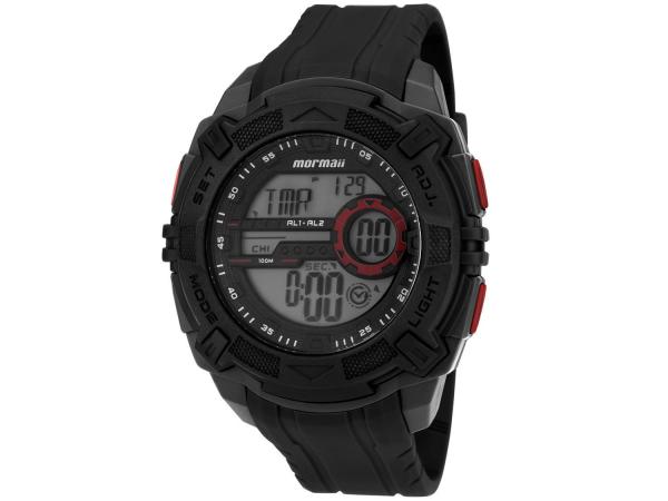 Relógio Masculino Mormaii MO1077AB/8R Digital - Resistente à Água Cronômetro Calendário Alarme