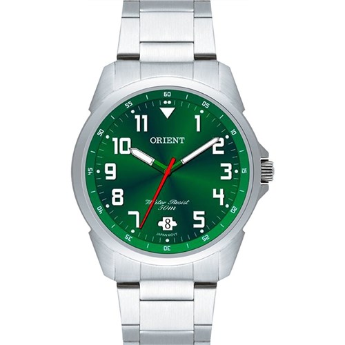 Relógio Masculino Orient Prata/Verde - Mbss1154 E2sx