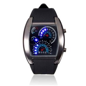 Relógio Masculino Pulso Tvg Led Matrix Azul Ilumin Digital