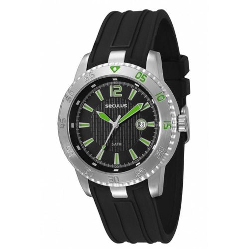 Relógio Masculino Seculus Analógico - 23398g0sbnu2 - Preto/verde