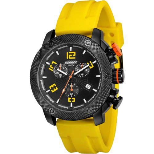 Relógio Masculino Speedo 24853GPEVPU2 Analógico Cronógrafo Preto/Amarelo