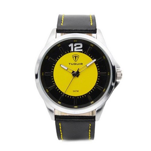 Relógio Masculino Tuguir Analógico 5018 Preto e Amarelo