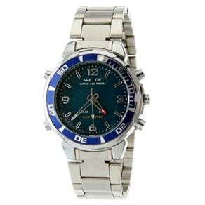 Relógio Masculino Weide Anadigi Casual Azul Wh-843