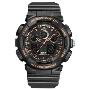 Relógio Masculino Weide AnaDigi WA3J8003 - Preto e Doura