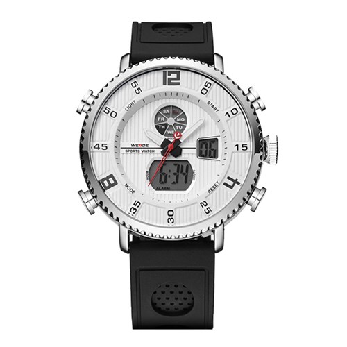 Relógio Masculino Weide Anadigi WH-6101 Branco