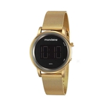 Relógio Mondaine Feminino Digital LCD 53787LPMVDE1 - Dourado
