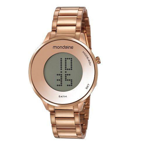 Relógio Mondaine Feminino Digital Rosé 53786LPMVRE2