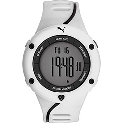 Relógio Monitor Cardíaco Puma 96281m0pvnp3 Unissex Branco Digital Esportivo