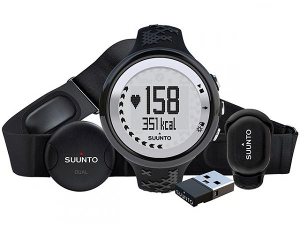 Relógio Monitor Cardíaco Suunto M5 Black Pack - Resistente à Água Alarme Cronômetro Cronógrafo