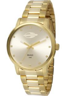 Relógio Mormaii Feminino Dourado Maui Mo2035gn/4k