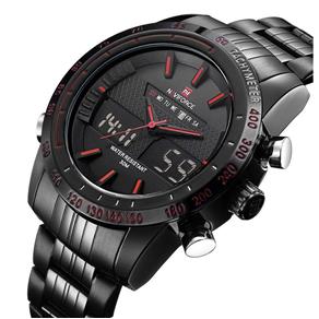Relógio NaviForce Modelo 9024 - Preta/Vermelha