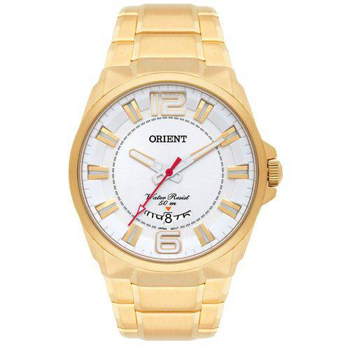 Relógio Orient Masculino Dourado Analógico MGSS1157 S2KX