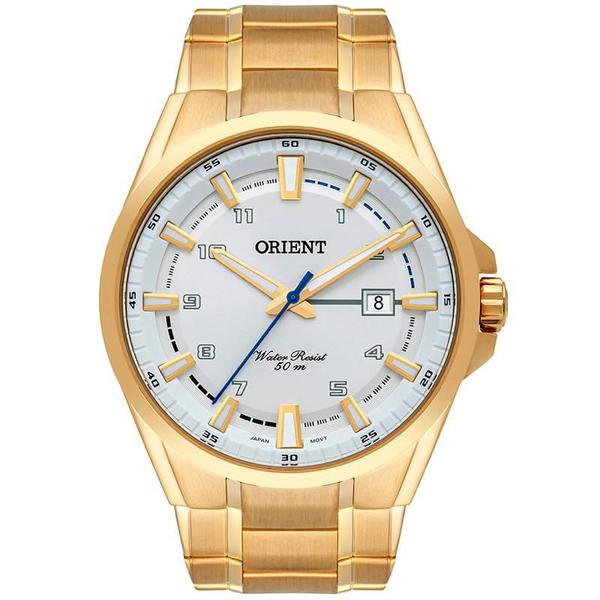 Relógio Orient Masculino Dourado e Branco - MGSS1188 S2KX