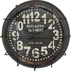 Relógio Parede com Grade Antique Paris Oldway