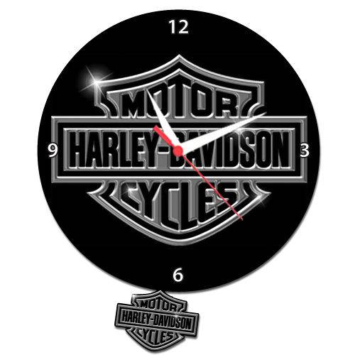 Relogio Parede de Pendulo - Harley Davidson Cromado