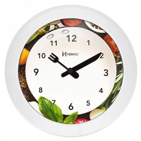Relógio Parede Herweg 6651-021 Cozinha 21cm - Branco