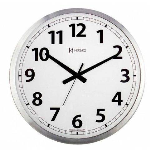 Relógio Parede Herweg 6713 079 Aluminio 40cm