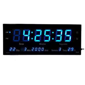 Relógio Parede Led Digital Calendário Temperatura Alarme M