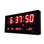 Relógio Parede Led Digital Temperatura Calendário Alarme M