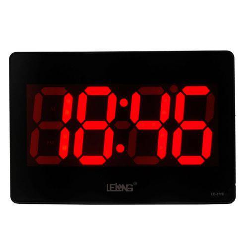 Relógio Parede Mesa Led Digital Calendário Termômetro Alarme