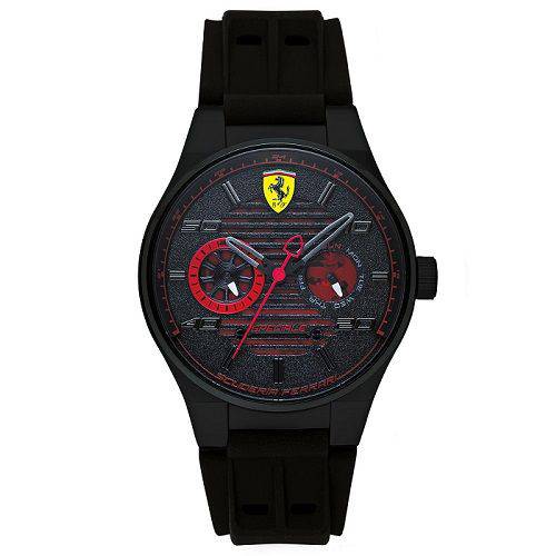Relógio Scuderia Ferrari Masculino Borracha Preta - 830431