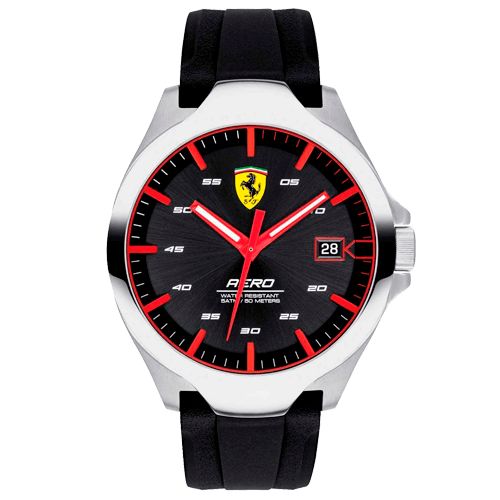 Relógio Scuderia Ferrari Masculino Borracha Preta - 830506