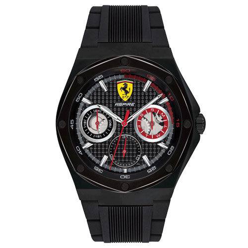 Relógio Scuderia Ferrari Masculino Borracha Preta - 830538