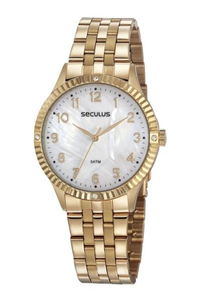 Relógio Seculus Feminino Dourado 77047LPSVDS2