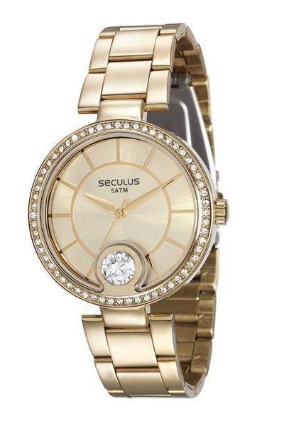 Relógio Seculus Feminino Dourado 28830lpsvds1