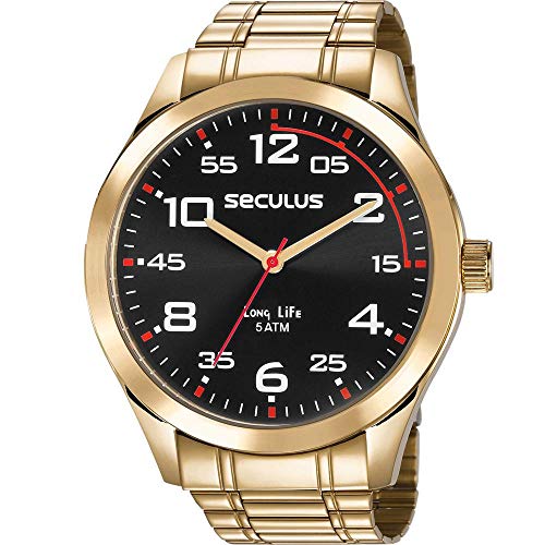 Relógio Seculus Masculino Ref: 23655gpsvda2 Esportivo Dourado