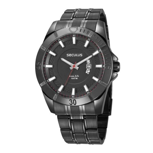 Relógio Seculus Masculino Ref: 28960gpsvpa2 Esportivo Black