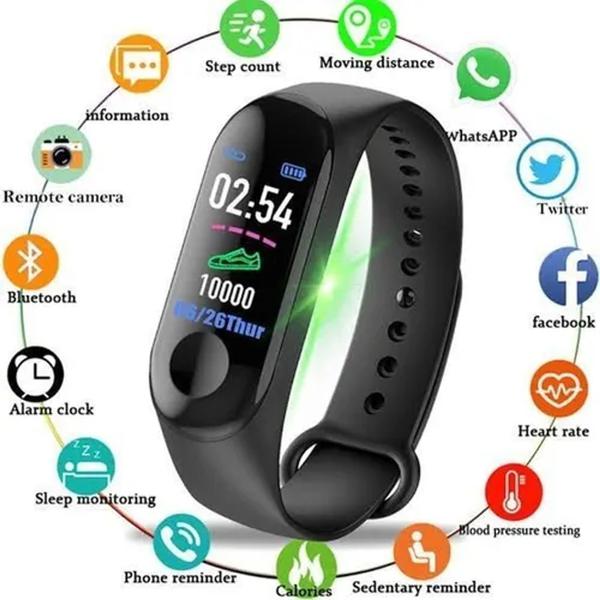 Relógio Smart Band Watch Fitness Heath Md-m3 - Smartband