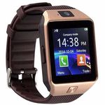 Relogio Smart Watch Dz09 Android Celular Chip Bluetooth Dourado