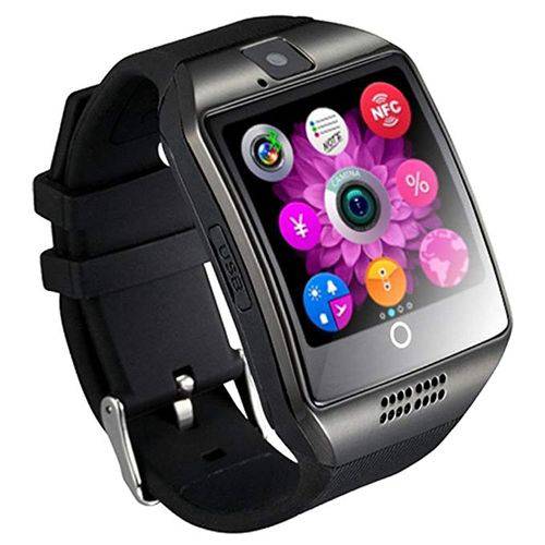 Relógio Smart Watch Q18 Curvo Chip Celular Android