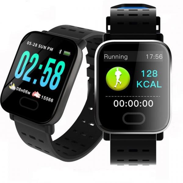 Relógio Smartband A6 Monitor Cardíaco Pressão Arterial Sono Passos Android IOs - Gold