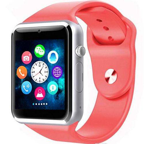 Relógio Smartwatch A1 Original Touch Bluetooth Gear Chip - Rosa