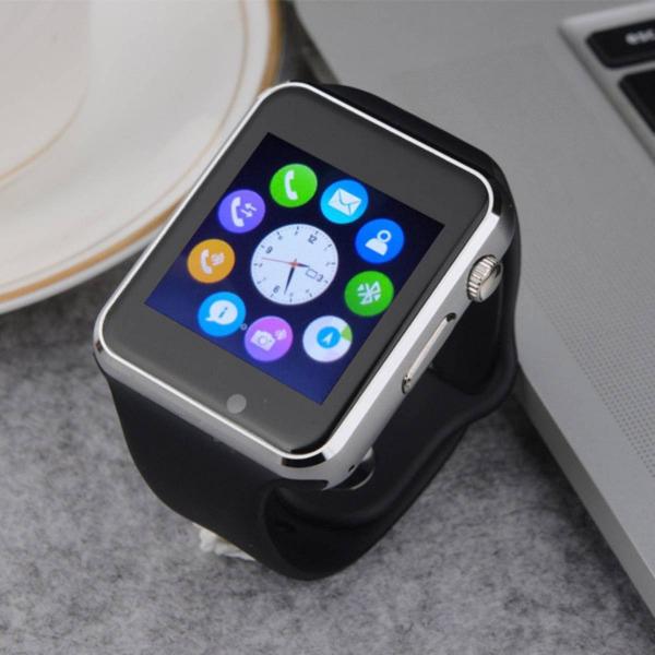 Relógio Inteligente Smartwatch A1 Touch Bluetooth Gear Chip - Prata - Ke