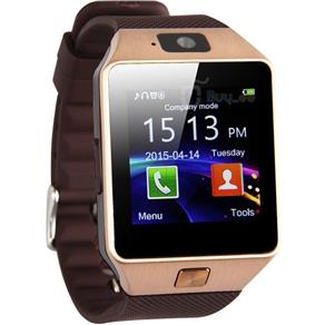 Relógio Smartwatch Bluetooth Inteligente Sd Chip Dourado