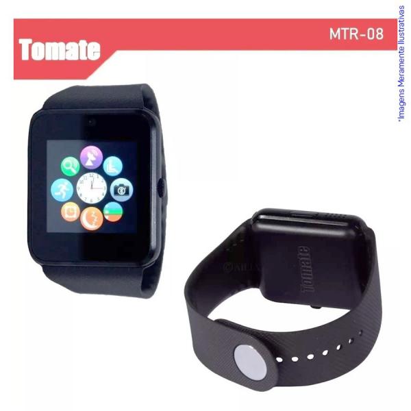 Relógio Smartwatch com Bluetooth Android Tomate Faz Chamadas MTR-08